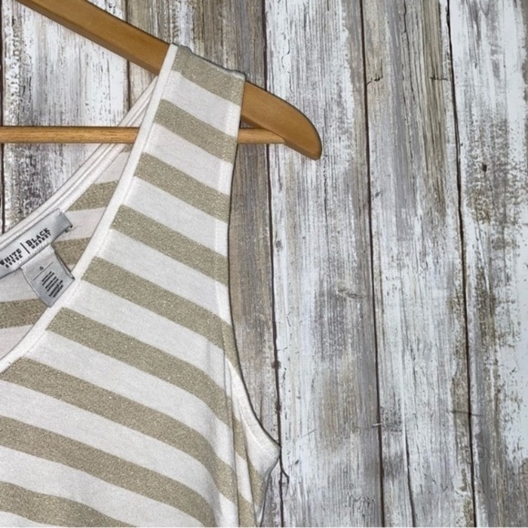 White House Black Market Gold Sparkle Sleeveless Tank - Picture 2 of 5